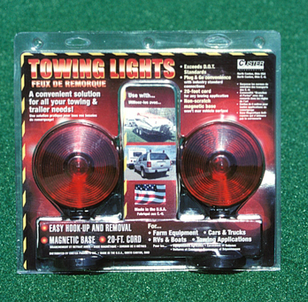 Towed Vehicle Auxiliary Light Kit - Magnetic Base with splitter harness - (for Idler or Surge Brake Dollies)
